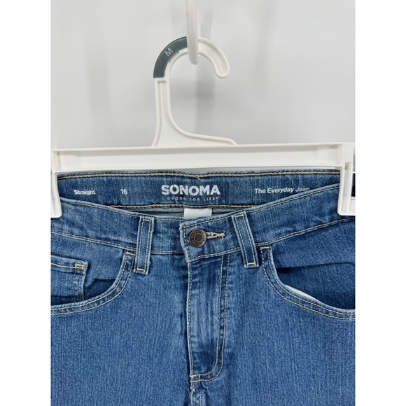Sonoma Goods For Life Boys Straight Leg Jeans Size 16 Blue Medium Wash Denim - Picture 3 of 6